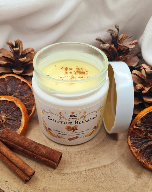 Candela Rituale "Solstice Blessing" / Arancia, Cannella e Spezie 130ml