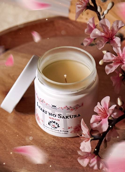 Candela "Inari no Sakura" | Profumo di Fiori di Ciliegio e Prugna 130ml