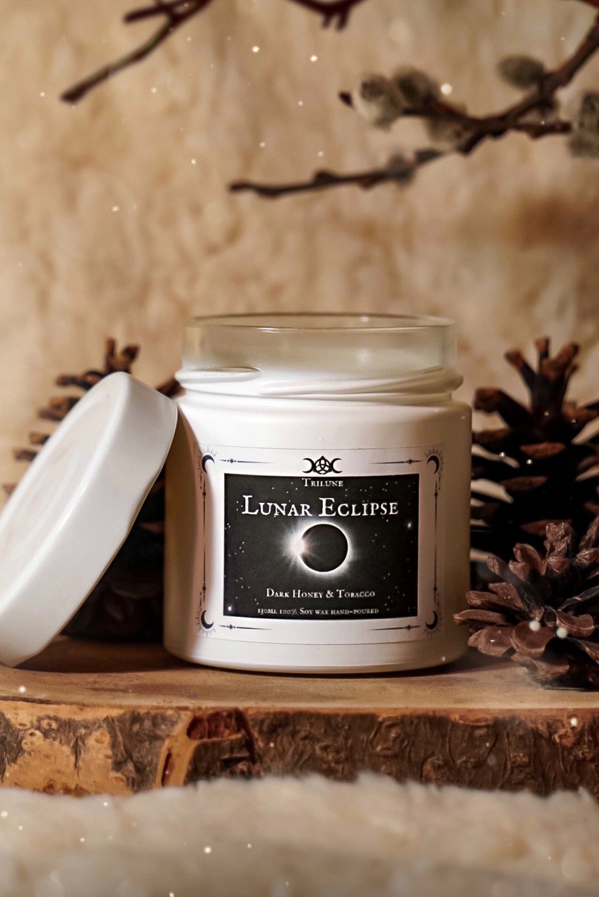 Candela Rituale "Lunar Eclipse" al Miele Ambrato e Tabacco 130ml