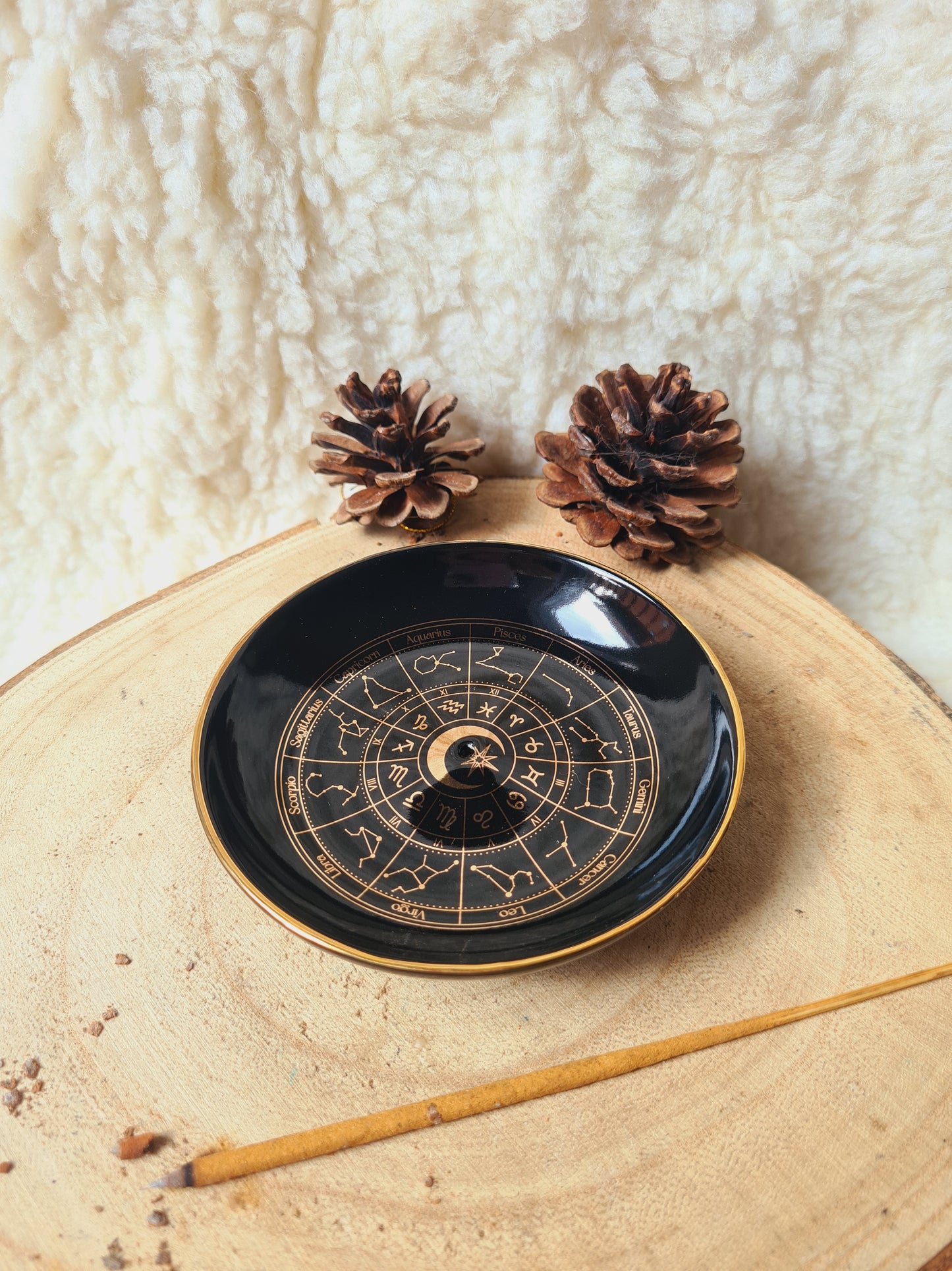 Piattino Porta Incenso Ruota Astrologica