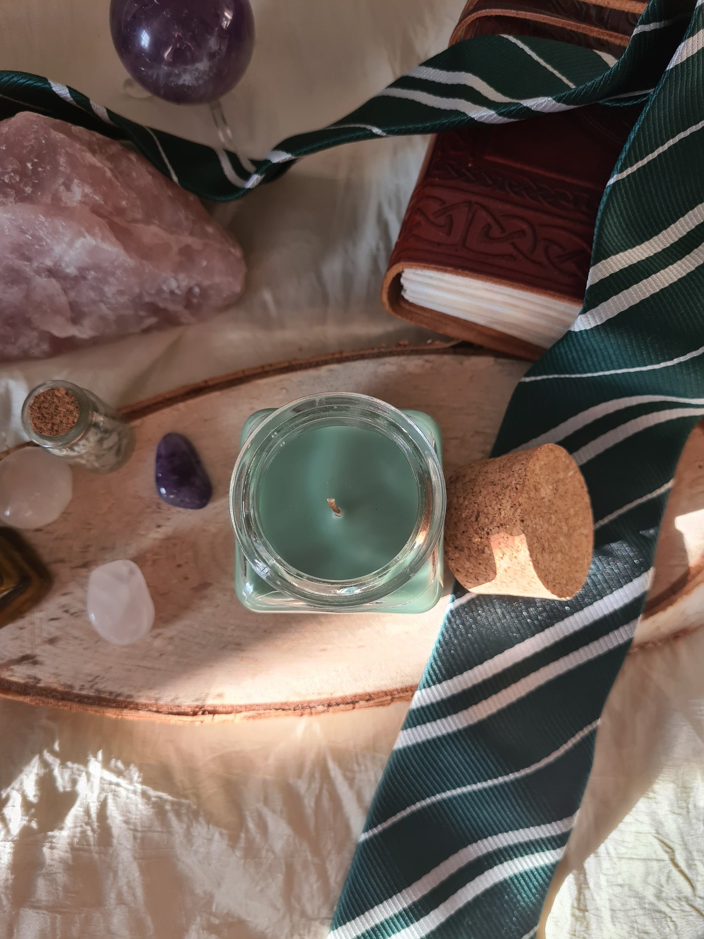 Candela "Slytherin" – Muschio, Patchouli e Zafferano | 130ml o 80ml