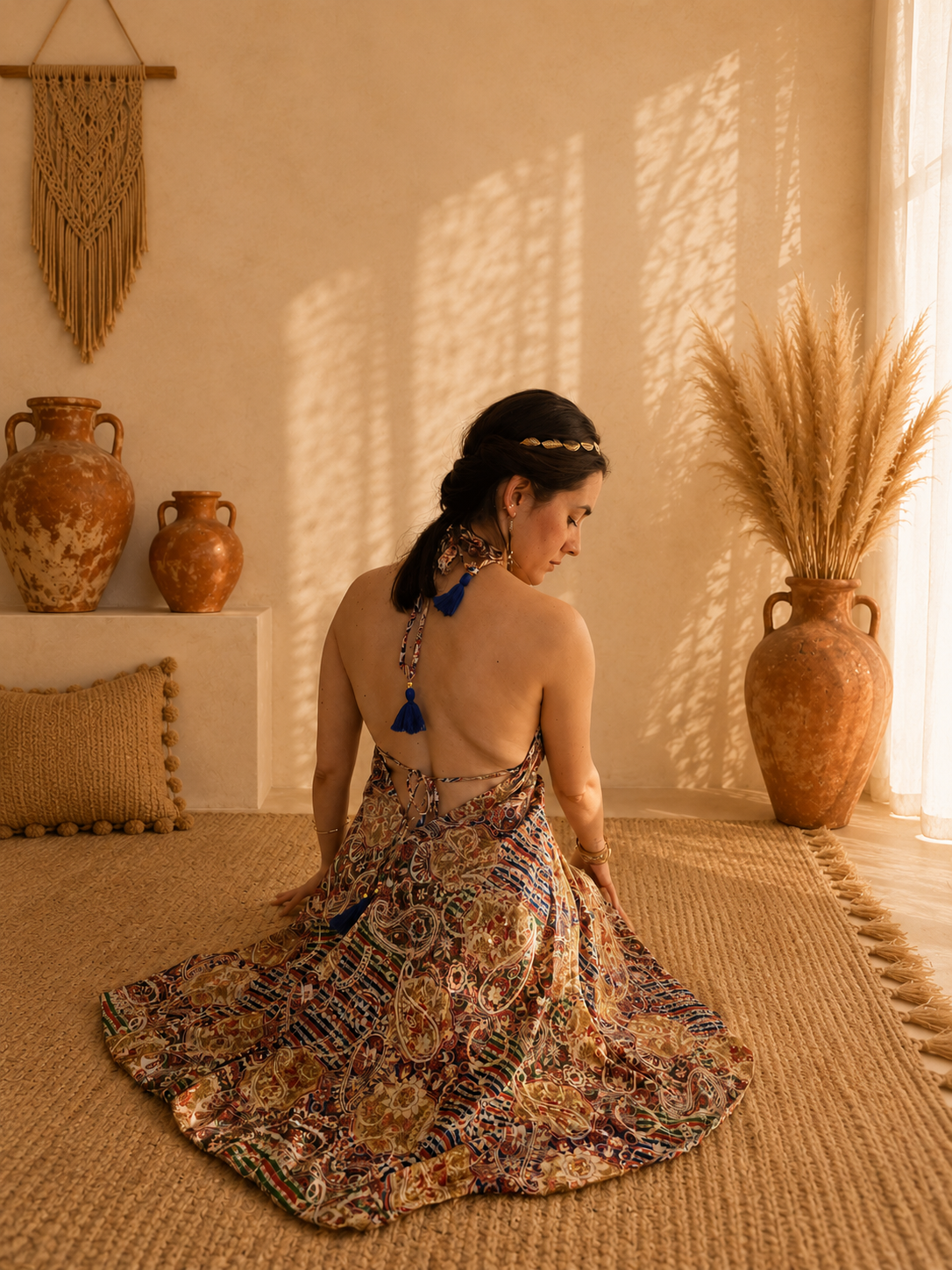 Samira Short – Abito Boho con Schiena Scoperta
