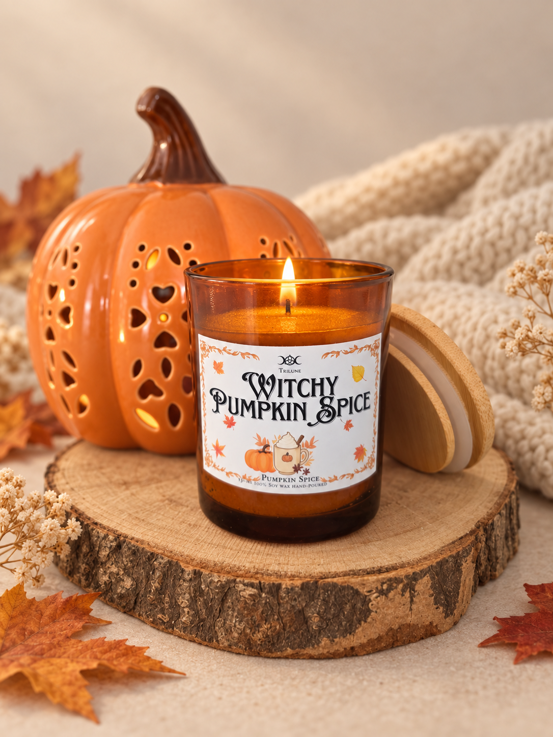 Witchy Pumpkin Spice – Candela Autunnale in Cera di Soia