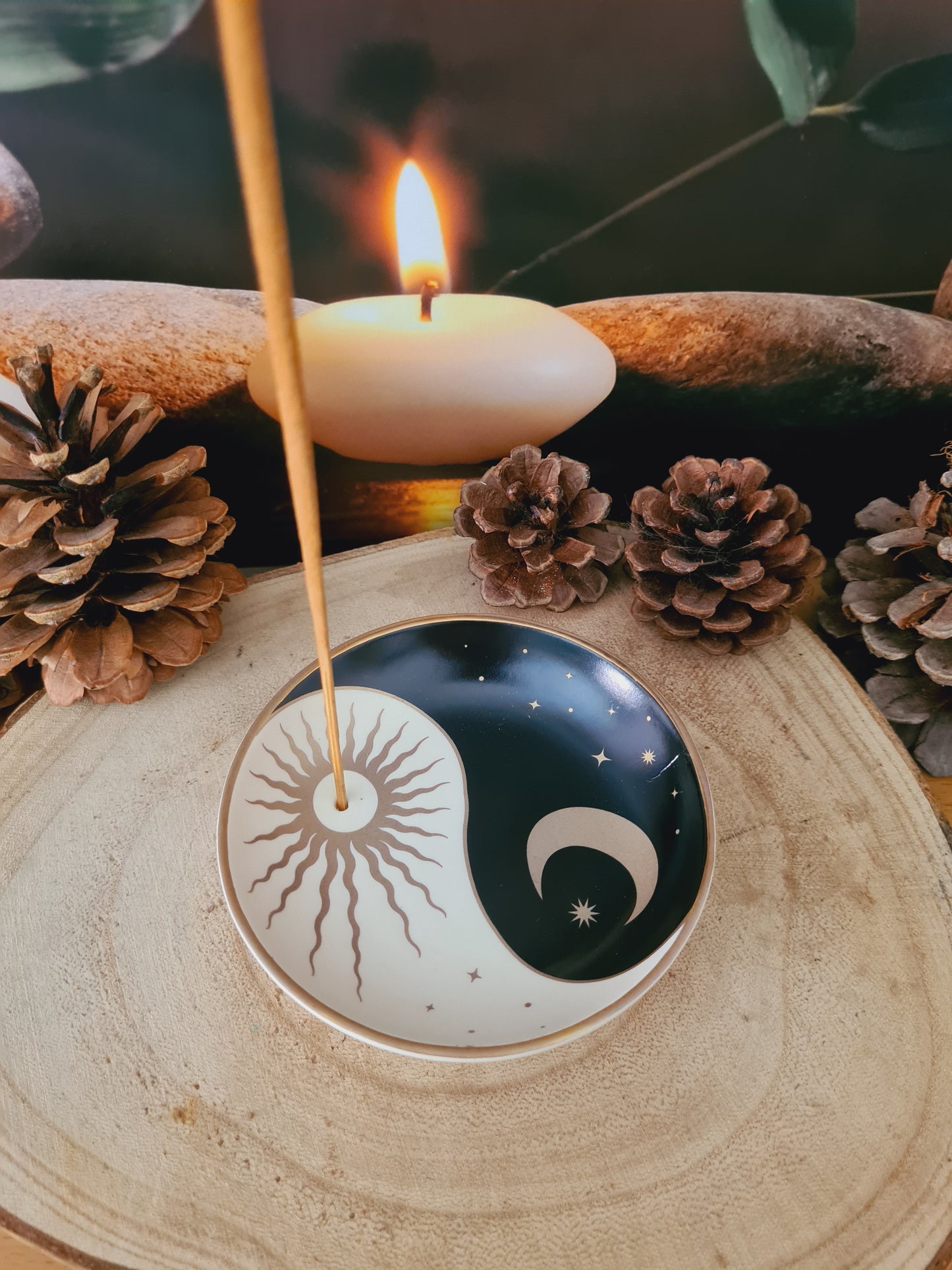 Piattino Porta Incenso Yin Yang