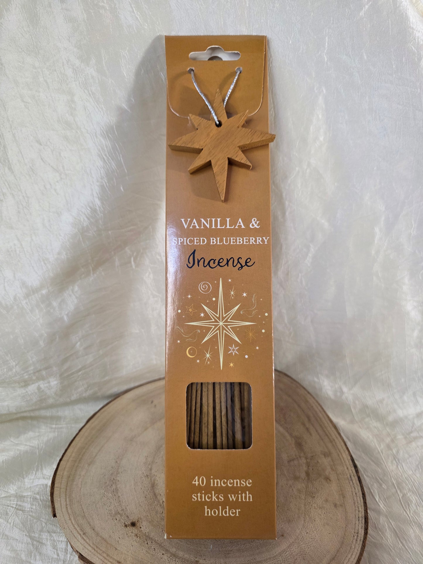 Incensi "Starry Night" con stellina porta incenso in legno