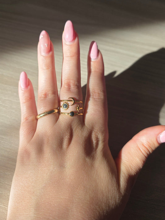 Anello Celestial – Sole, Luna & Stelle