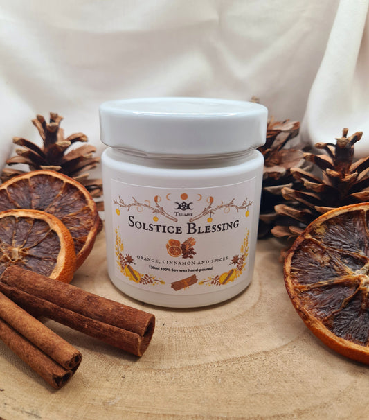 Candela Rituale "Solstice Blessing" / Arancia, Cannella e Spezie 130ml