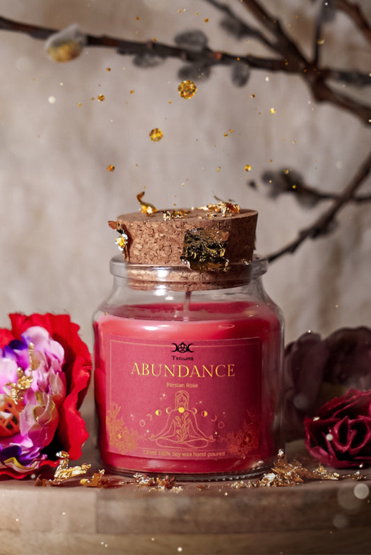 Candela rituale "Abundance" -i Rosa Persiana 130ml