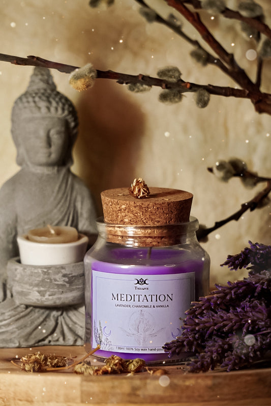 Candela Rituale "Meditation"/ Lavanda, Camomilla e Vaniglia 130ml