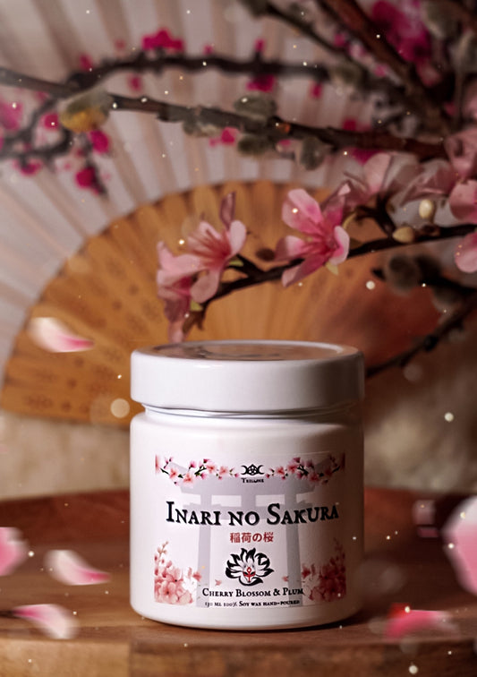 Candela "Inari no Sakura" | Profumo di Fiori di Ciliegio e Prugna 130ml
