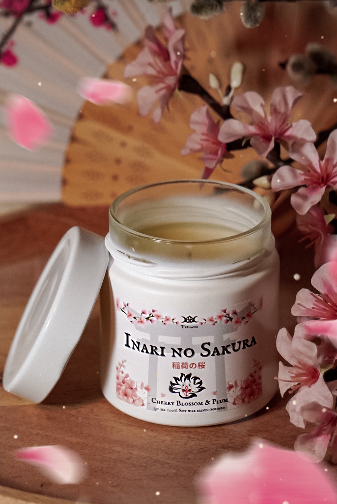 Candela "Inari no Sakura" | Profumo di Fiori di Ciliegio e Prugna 130ml