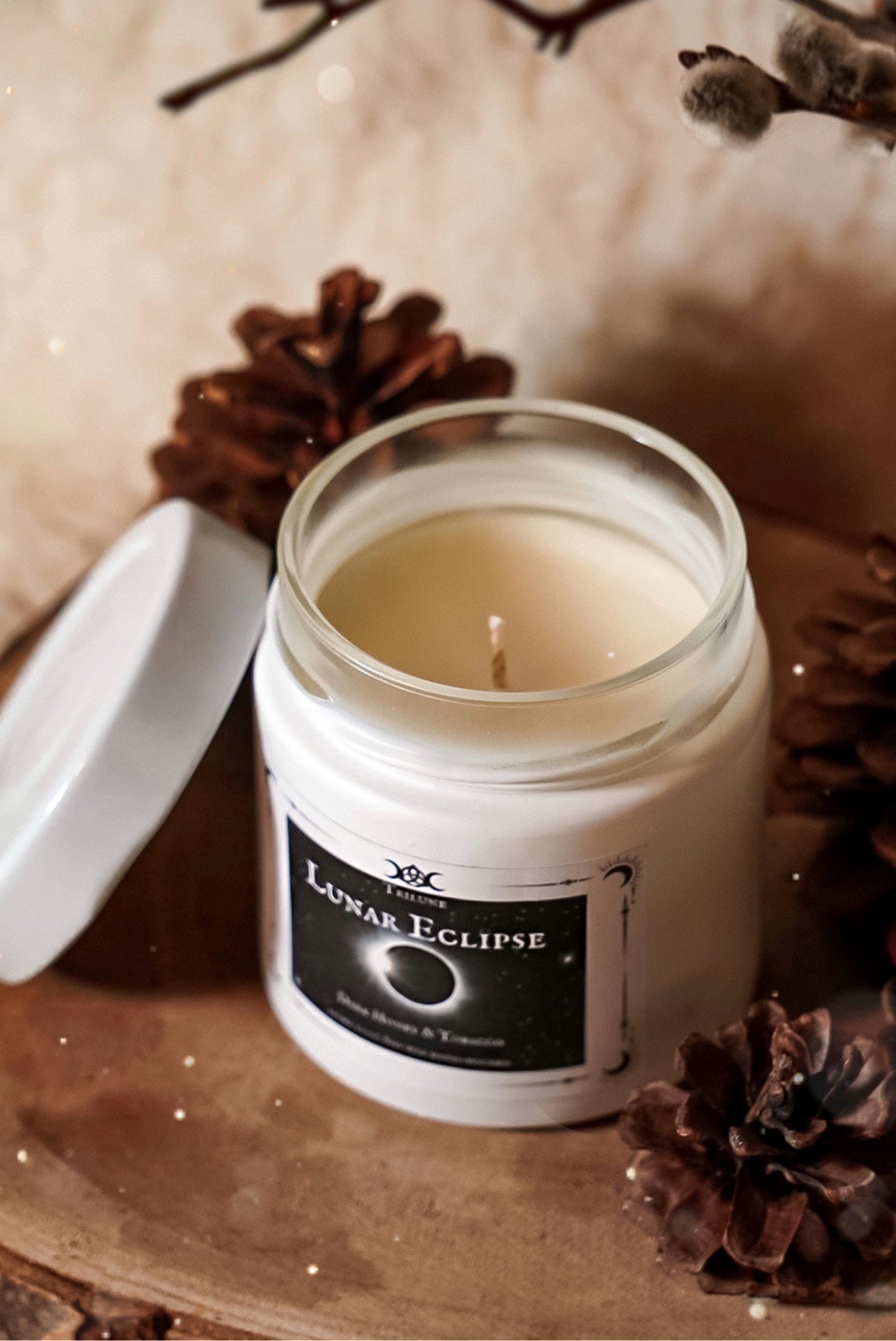 Candela Rituale "Lunar Eclipse" al Miele Ambrato e Tabacco 130ml