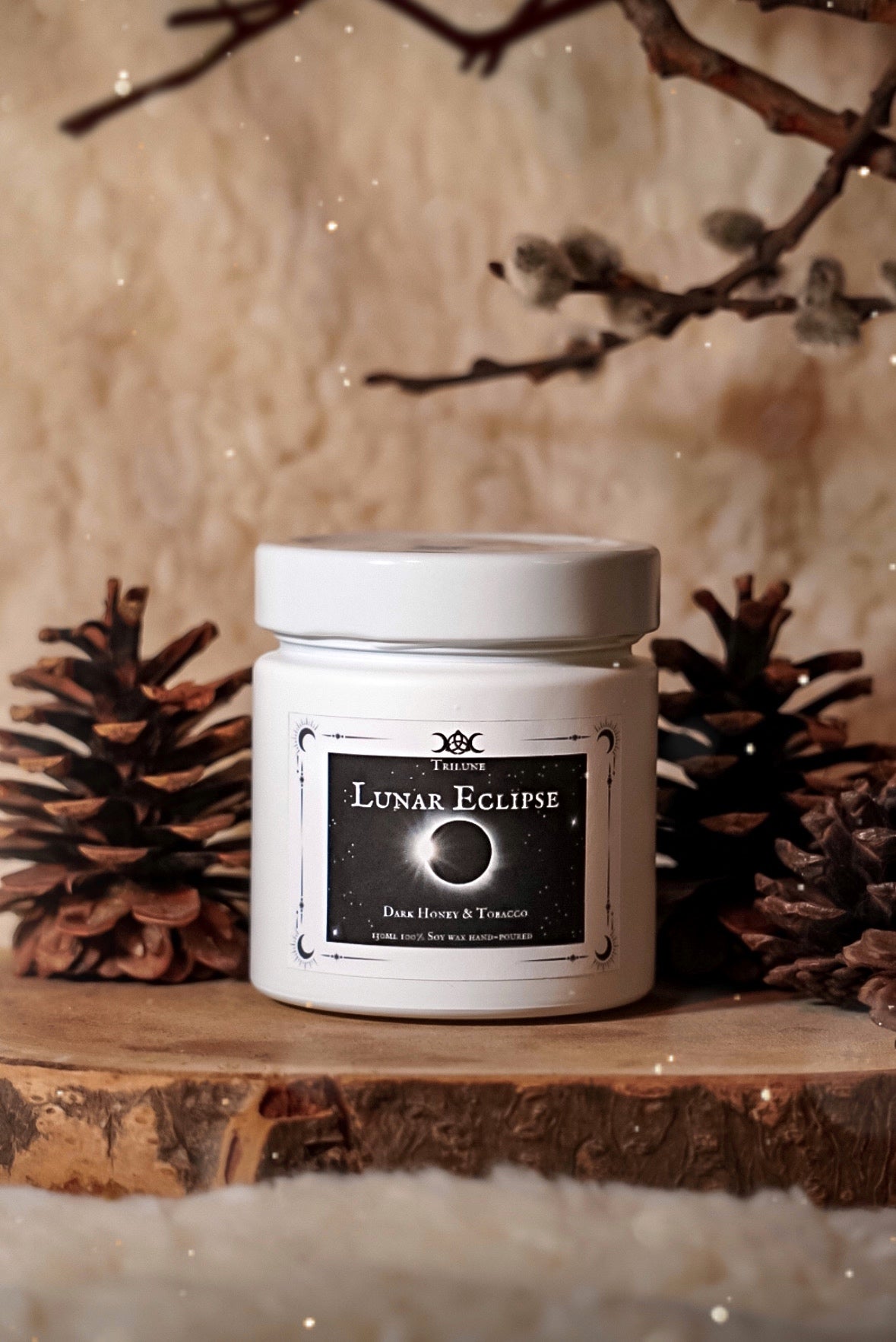 Candela Rituale "Lunar Eclipse" al Miele Ambrato e Tabacco 130ml