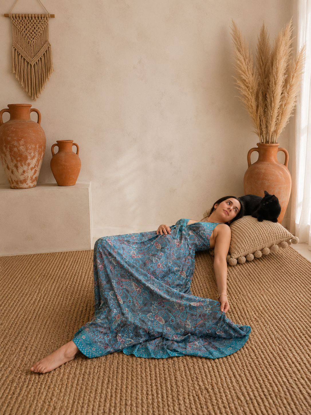 ELYSIA LONG – Abito lungo in seta indiana