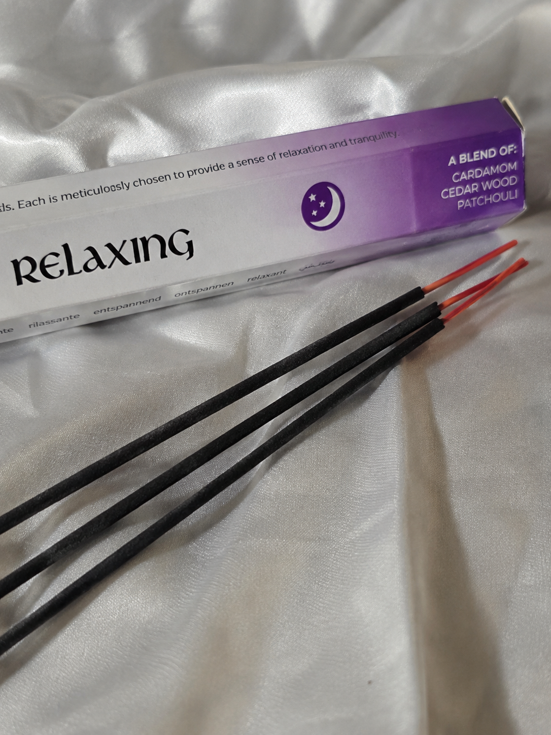 Incenso Relaxing – Cardamomo, Legno di Cedro e Patchouli