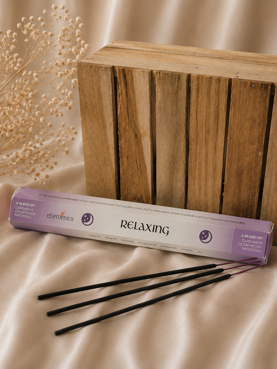 Incenso Relaxing – Cardamomo, Legno di Cedro e Patchouli