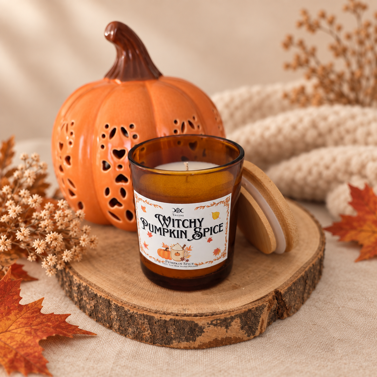Witchy Pumpkin Spice – Candela Autunnale in Cera di Soia