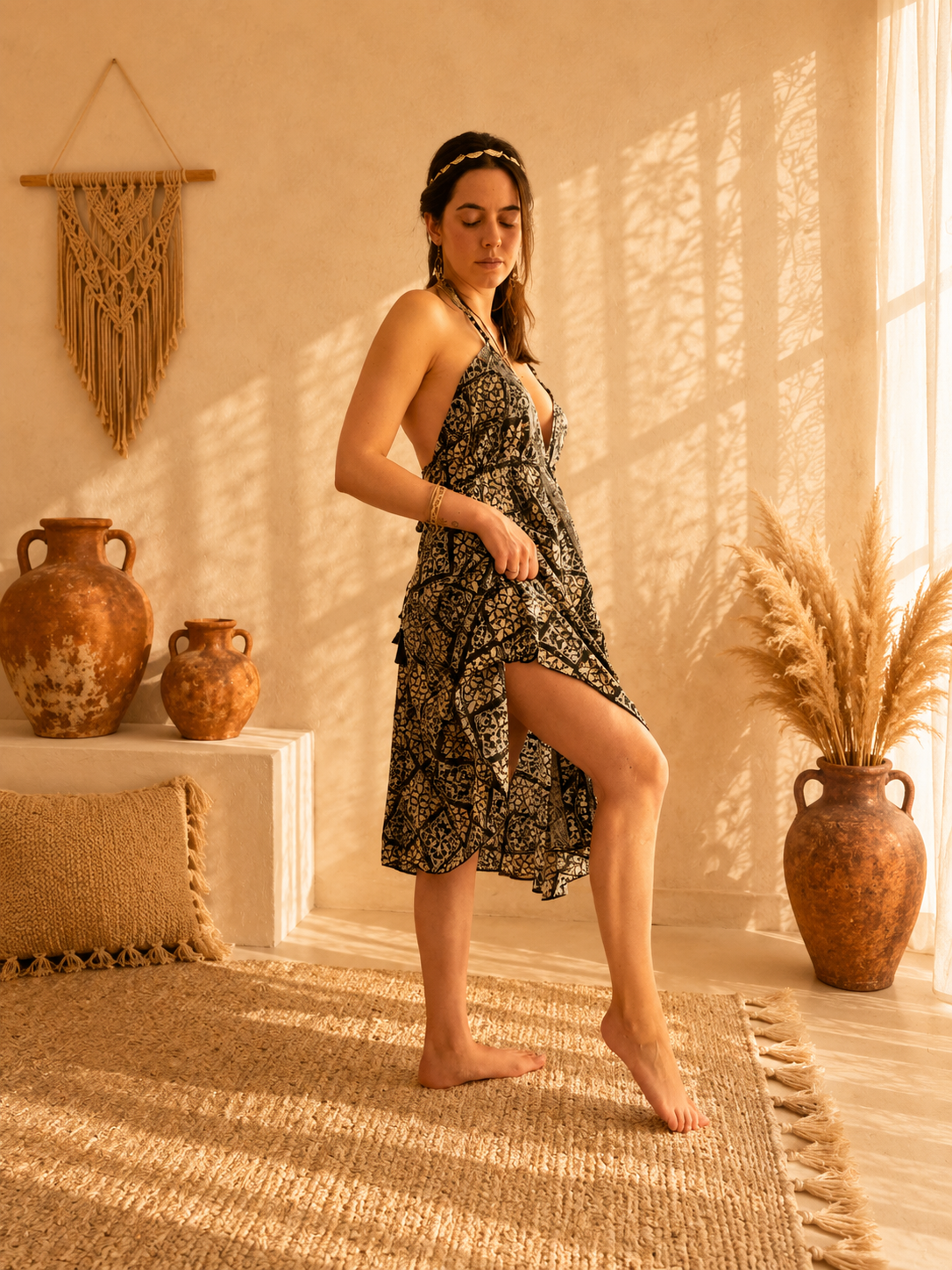 Samira Short – Abito Boho con Schiena Scoperta