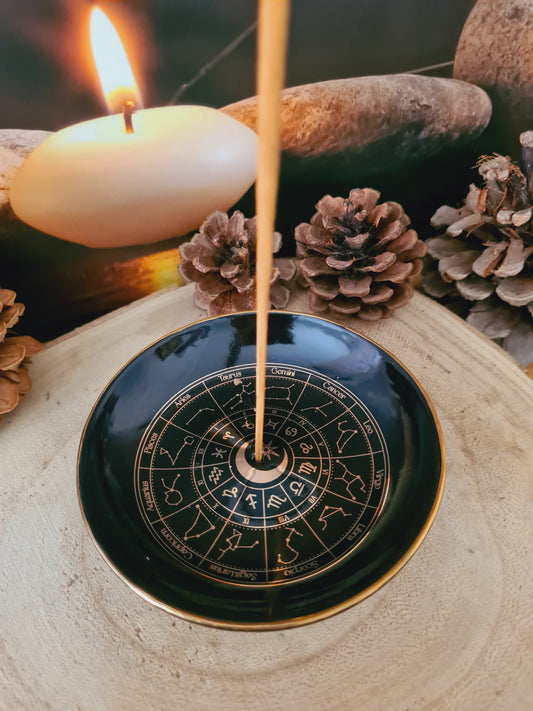 Piattino Porta Incenso Ruota Astrologica