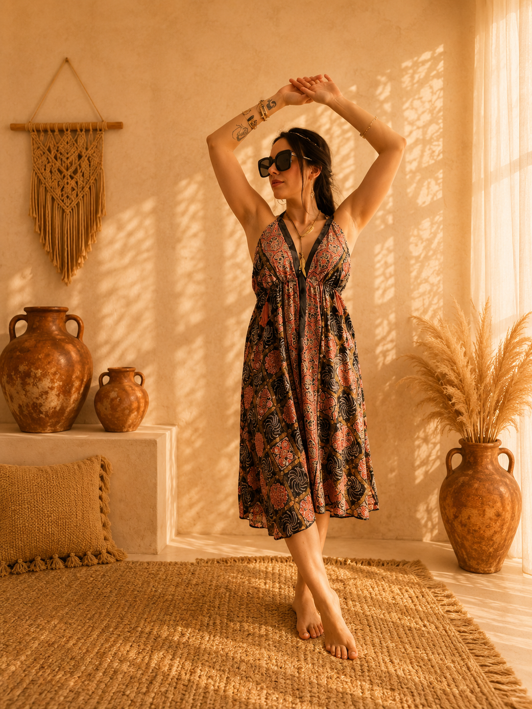 Samira Short – Abito Boho con Schiena Scoperta
