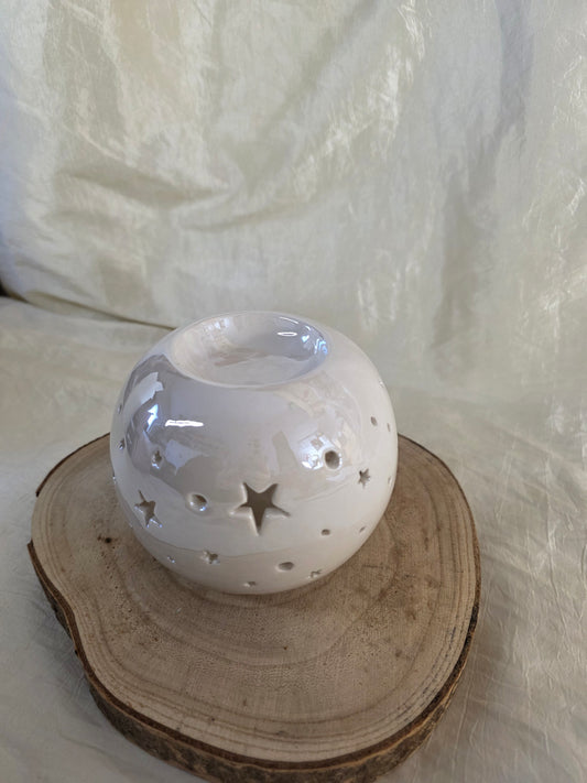 Fornelletto Brucia Essenze Bianco Iridescente