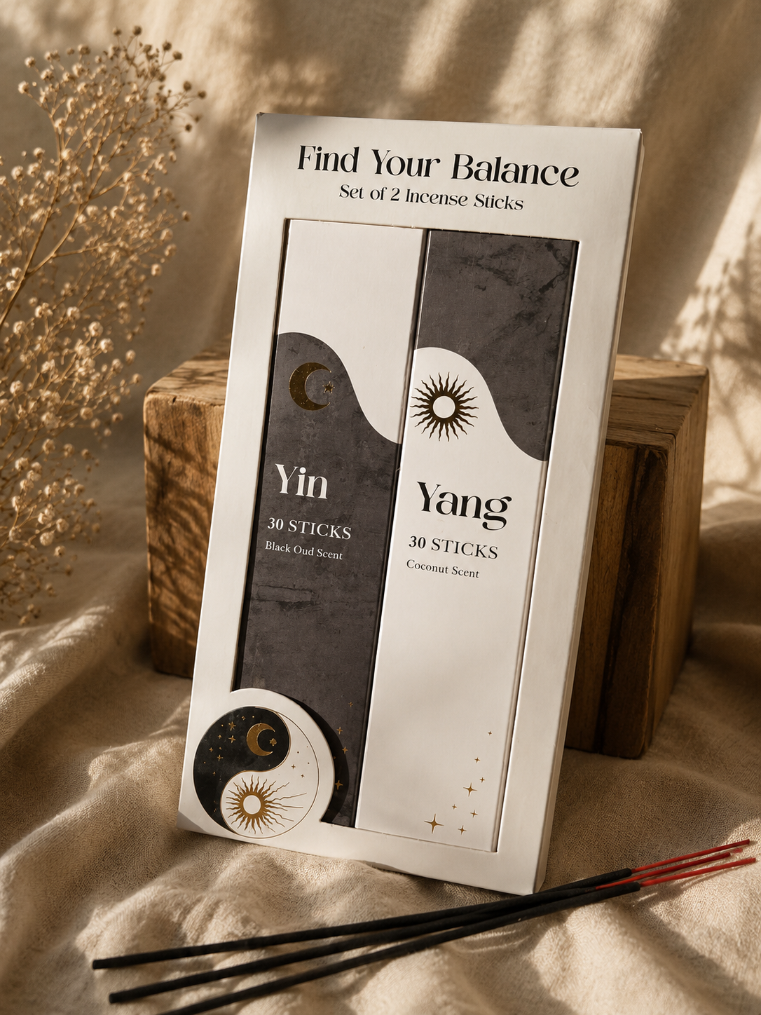 Set Incensi Yin & Yang | 60 Bastoncini