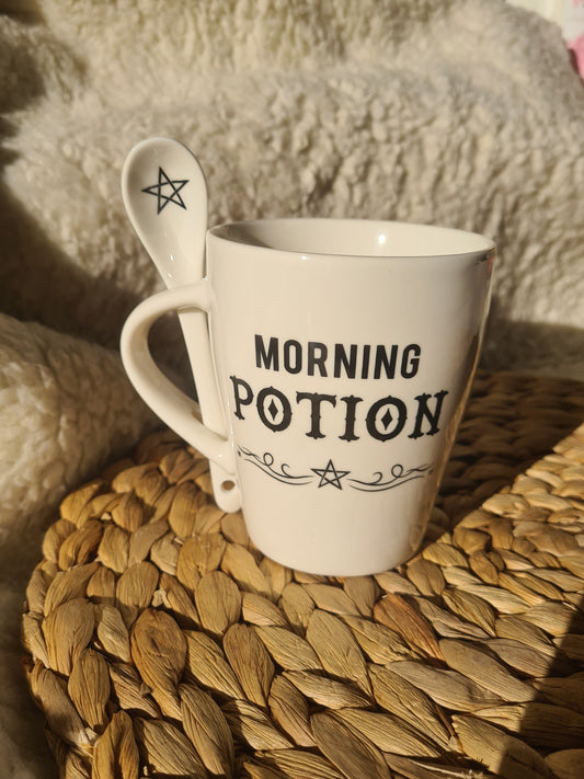 Tazza “Morning Potion” con Cucchiaino Pentagramma – 300 ml