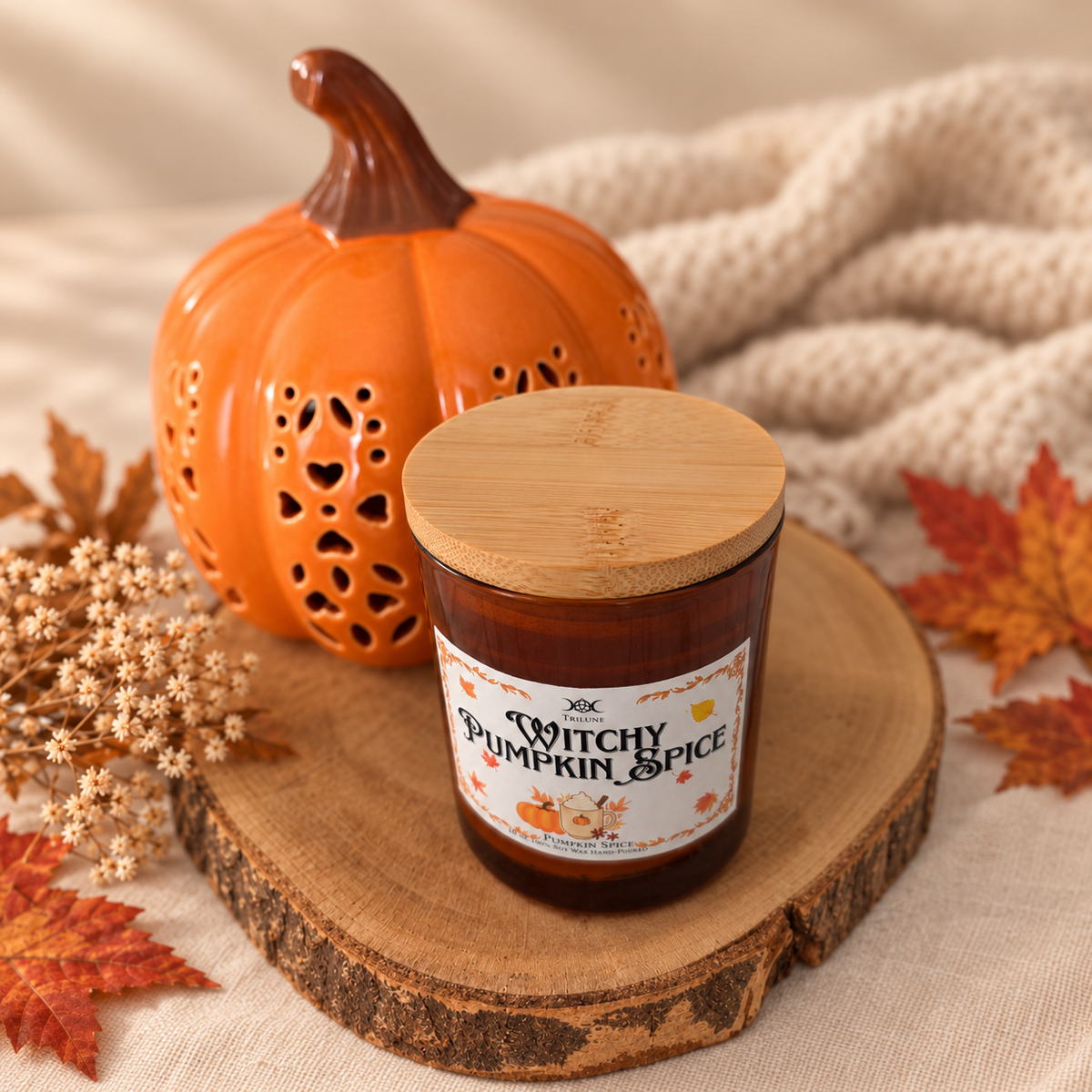 Witchy Pumpkin Spice – Candela Autunnale in Cera di Soia