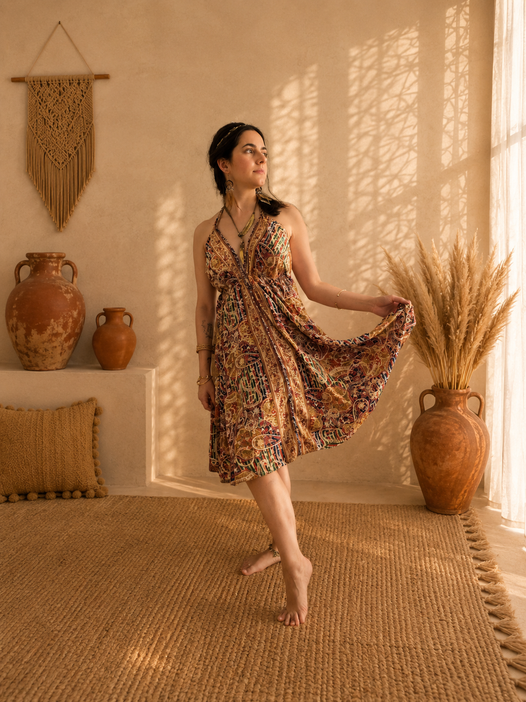Samira Short – Abito Boho con Schiena Scoperta